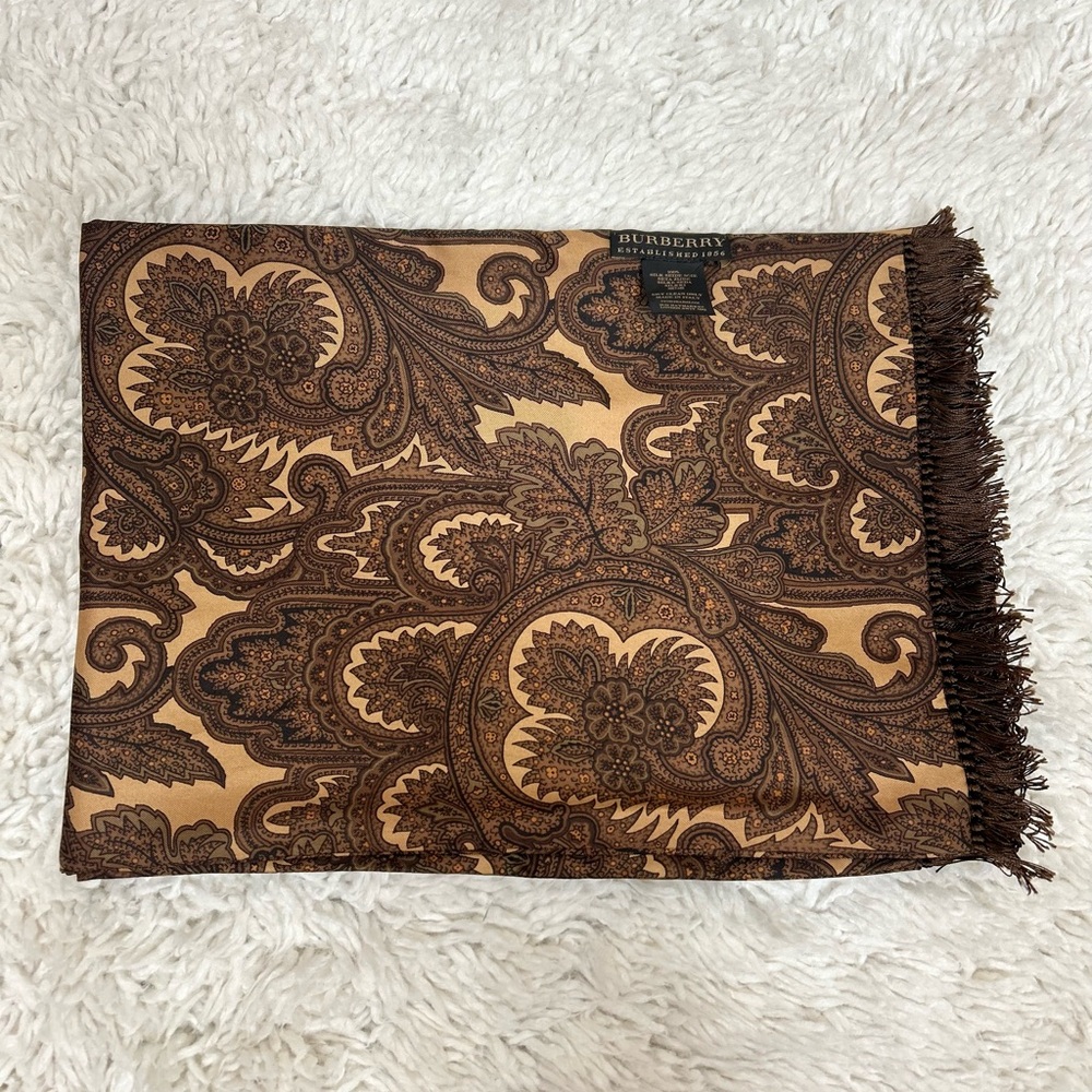 Burberry Prorsum Brown Paisley Scarf Spring 2008